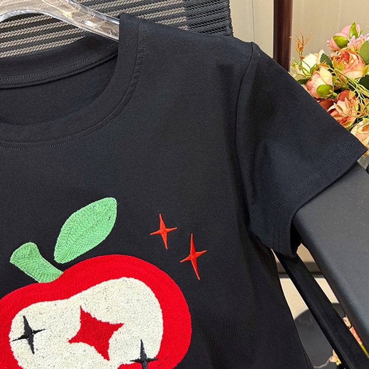 Short sleeve tops American style T-shirt for women