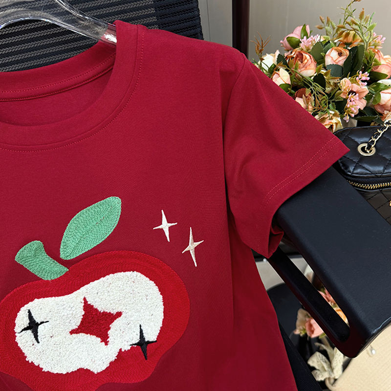 Short sleeve tops American style T-shirt for women