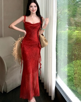 Temperament summer long dress slim dress for women