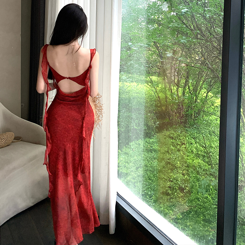 Temperament summer long dress slim dress for women