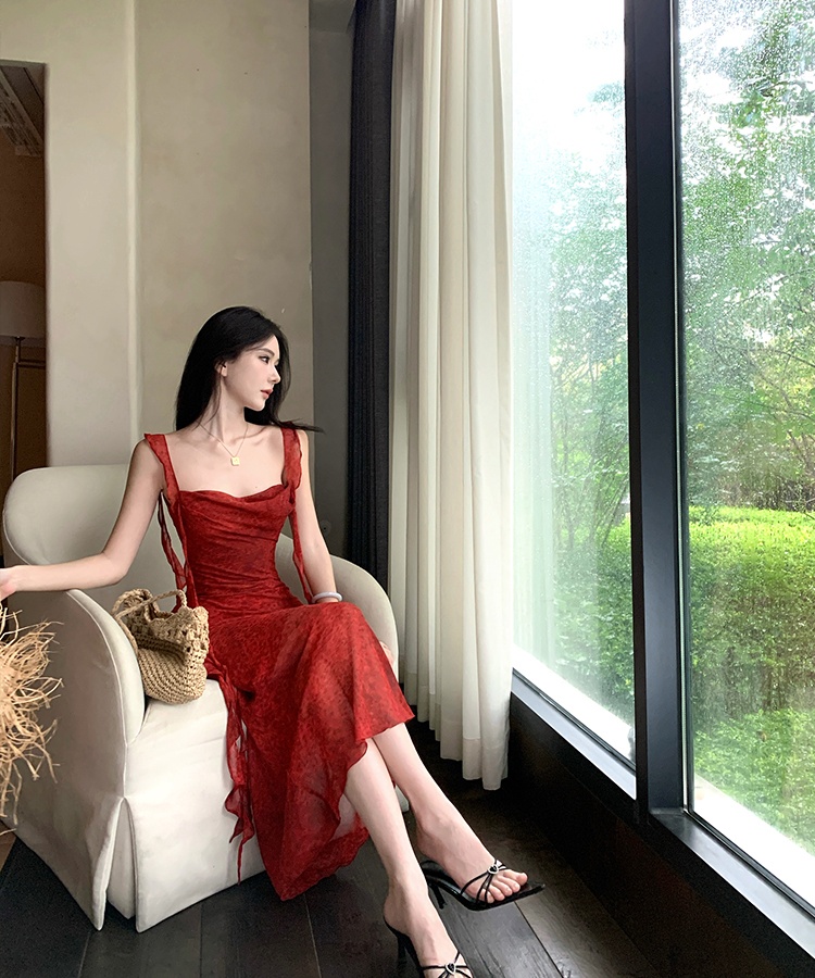 Temperament summer long dress slim dress for women