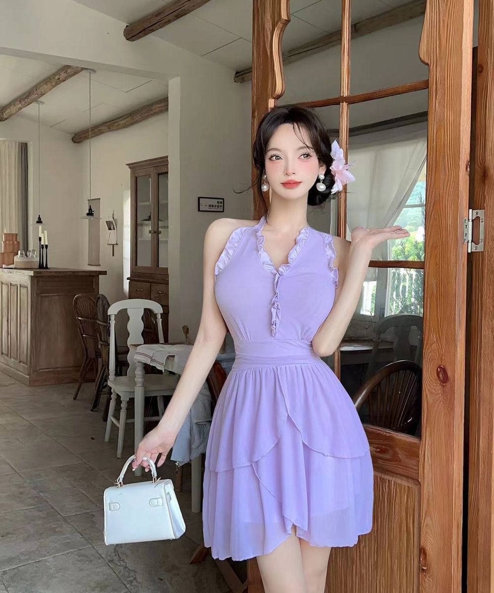 Sling temperament fashion France style Casual dress