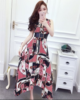 Slim printing long dress temperament fashion dress