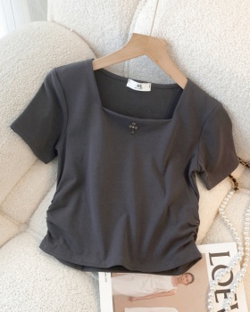 Short sleeve enticement T-shirt American style tops