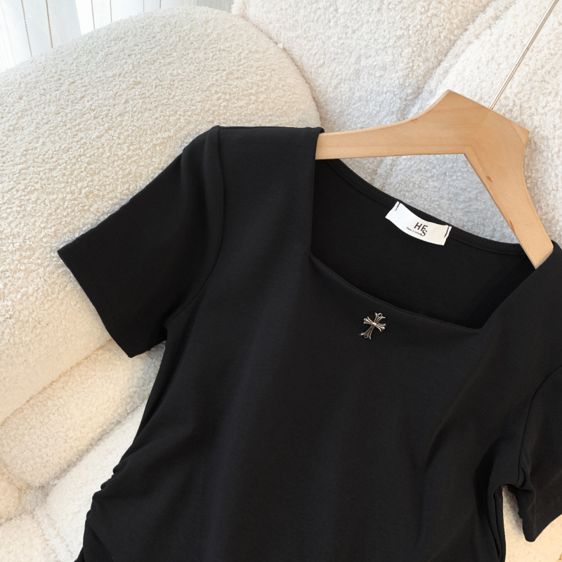 Short sleeve enticement T-shirt American style tops