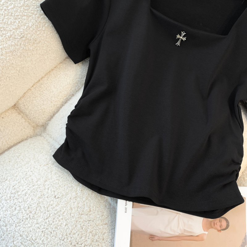 Short sleeve enticement T-shirt American style tops