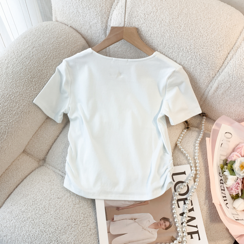 Short sleeve enticement T-shirt American style tops
