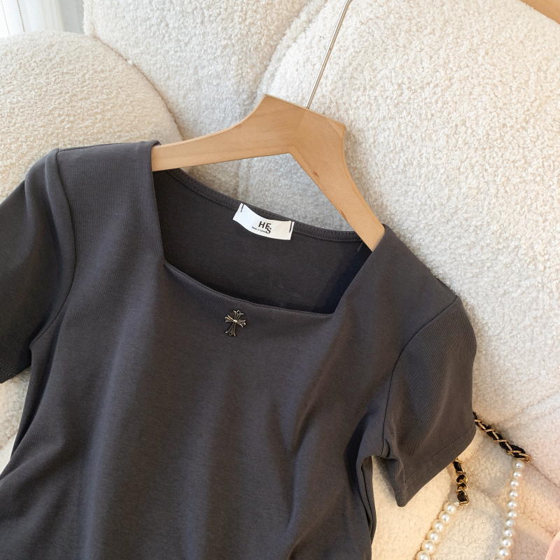 Short sleeve enticement T-shirt American style tops