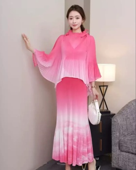 Loose dress printing tops a set for women