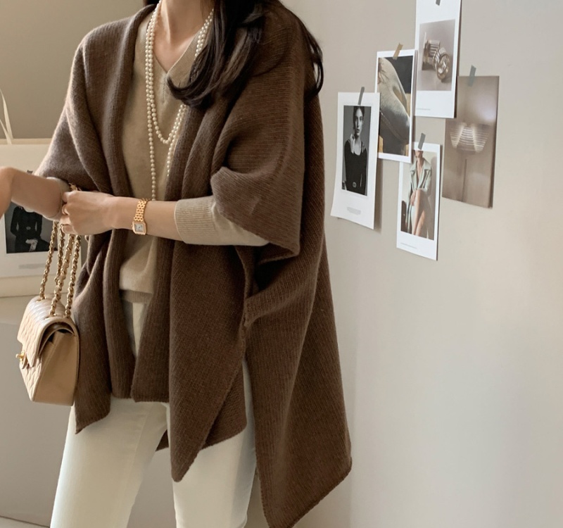 Knitted Casual cardigan Korean style temperament shawl for women