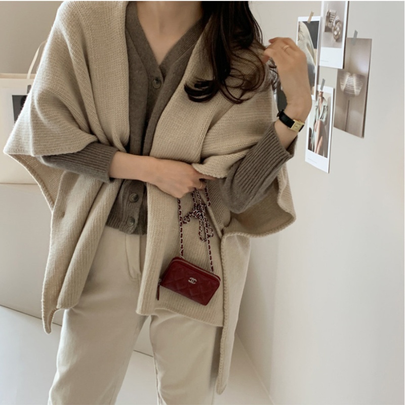 Knitted Casual cardigan Korean style temperament shawl for women