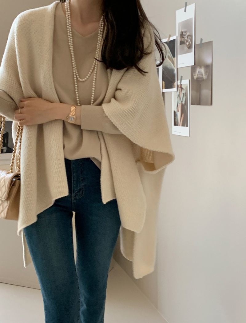 Knitted Casual cardigan Korean style temperament shawl for women