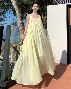 Summer vacation dress sandy beach long dress for women