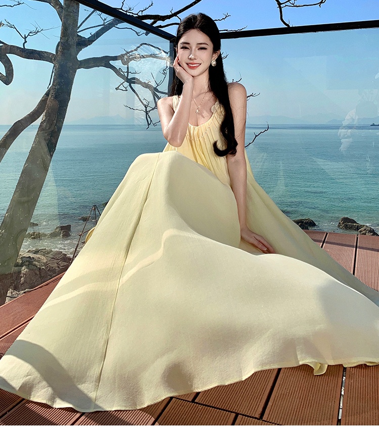 Summer vacation dress sandy beach long dress for women