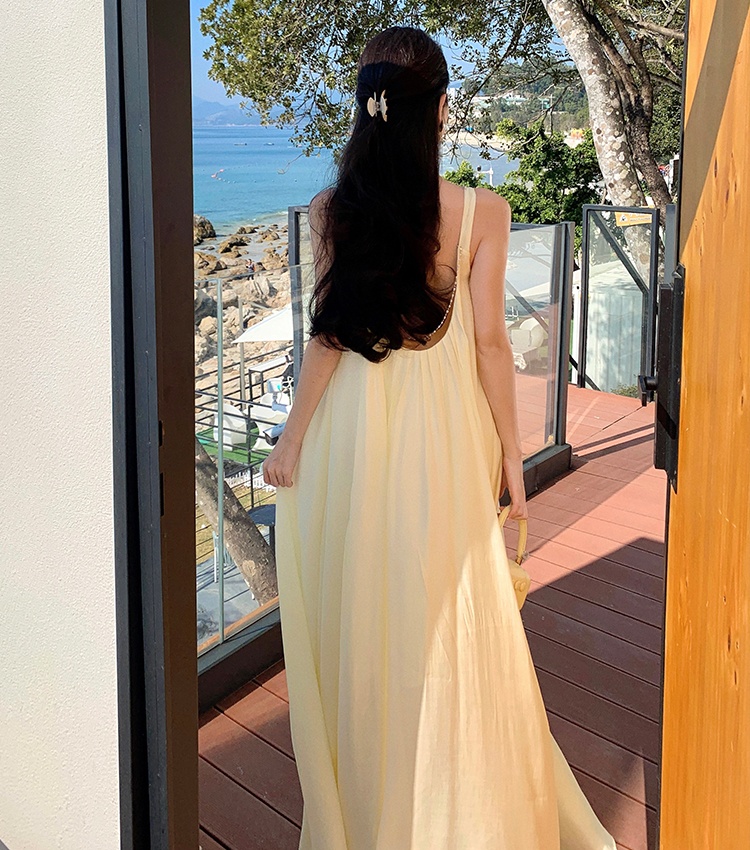 Summer vacation dress sandy beach long dress for women