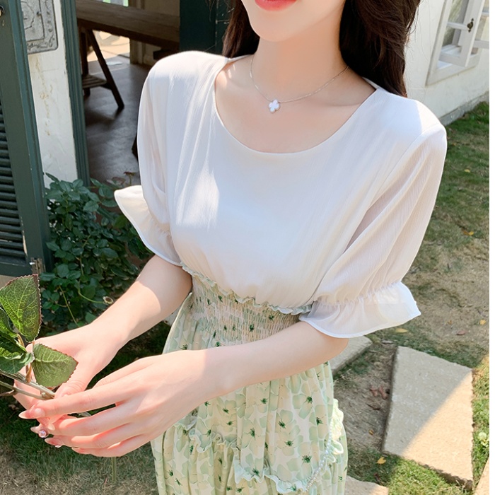 Show young floral long temperament dress for women
