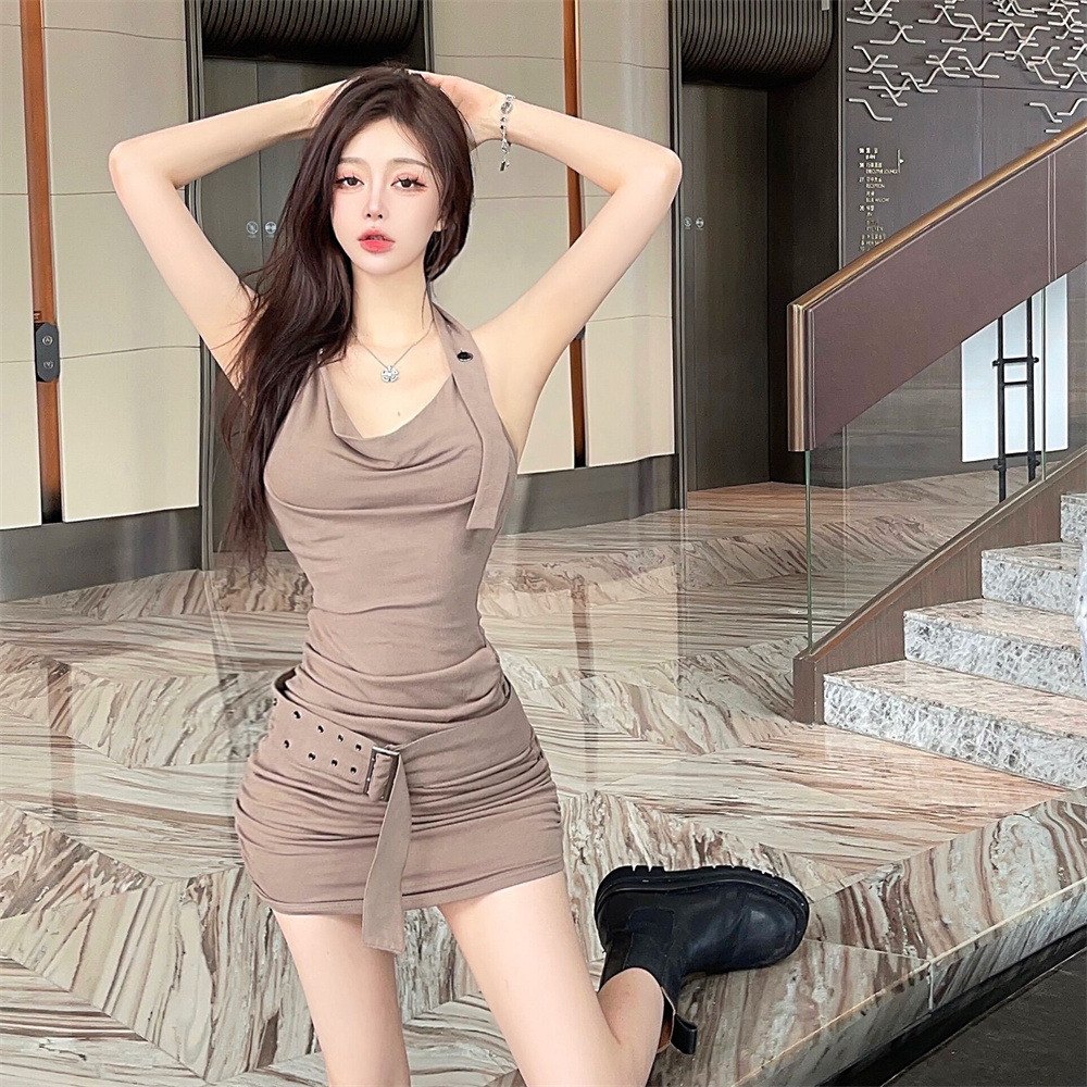 Halter slim sexy sling dress