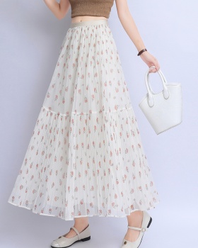 A-line high waist skirt cake slim long skirt for women