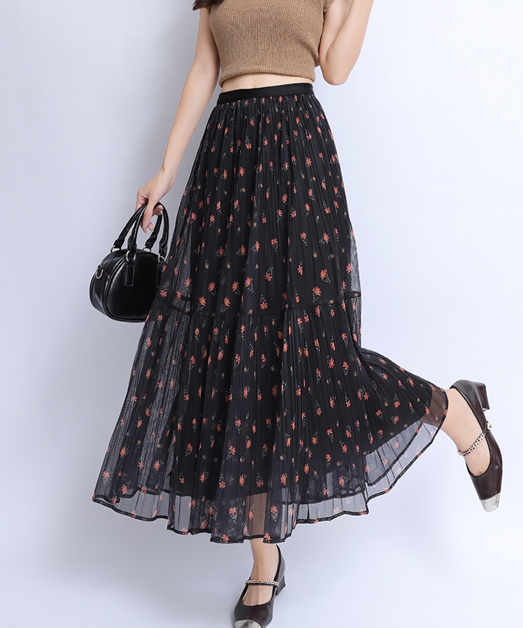 A-line high waist skirt cake slim long skirt for women