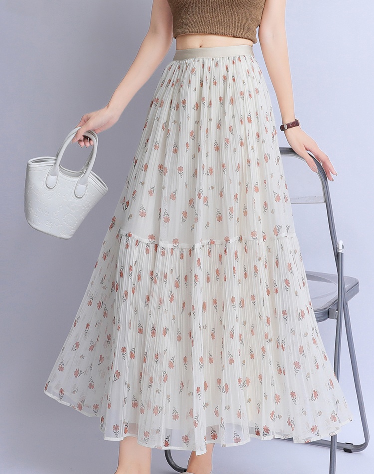 A-line high waist skirt cake slim long skirt for women