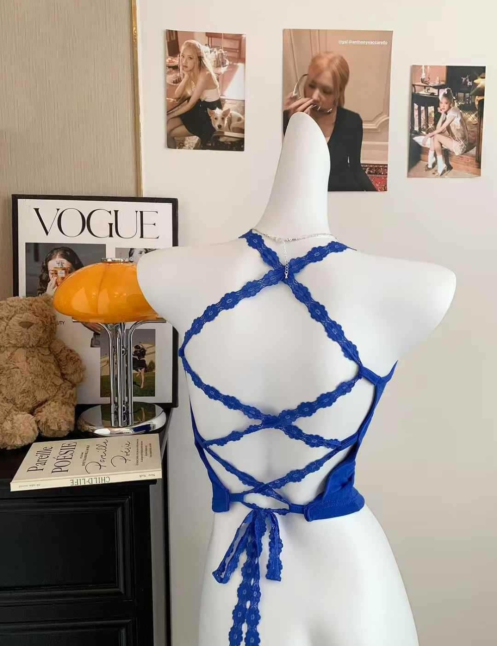 Beauty back spicegirl vest cross lace Bra