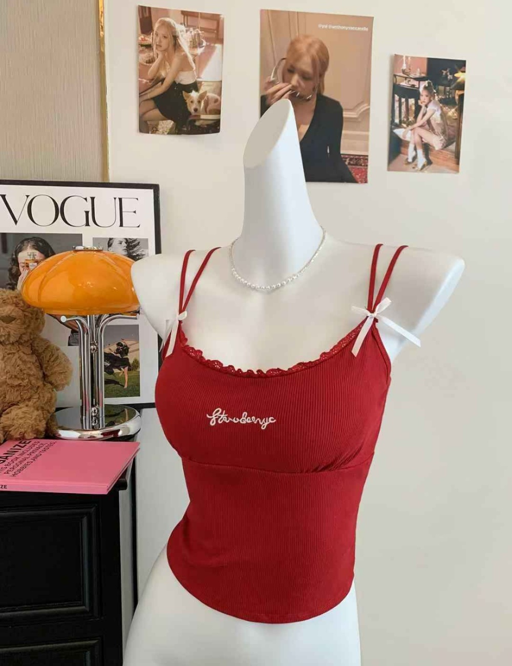 Bow spicegirl vest with chest pad tops for women