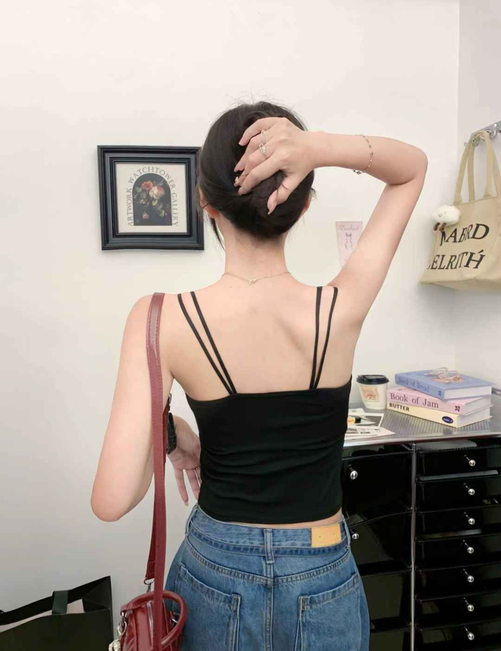 Bow spicegirl vest with chest pad tops for women