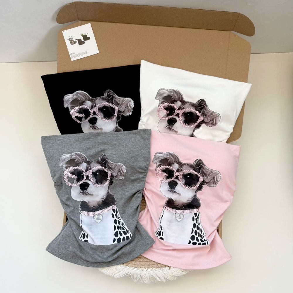 Printing sexy tops unique puppy vest for women