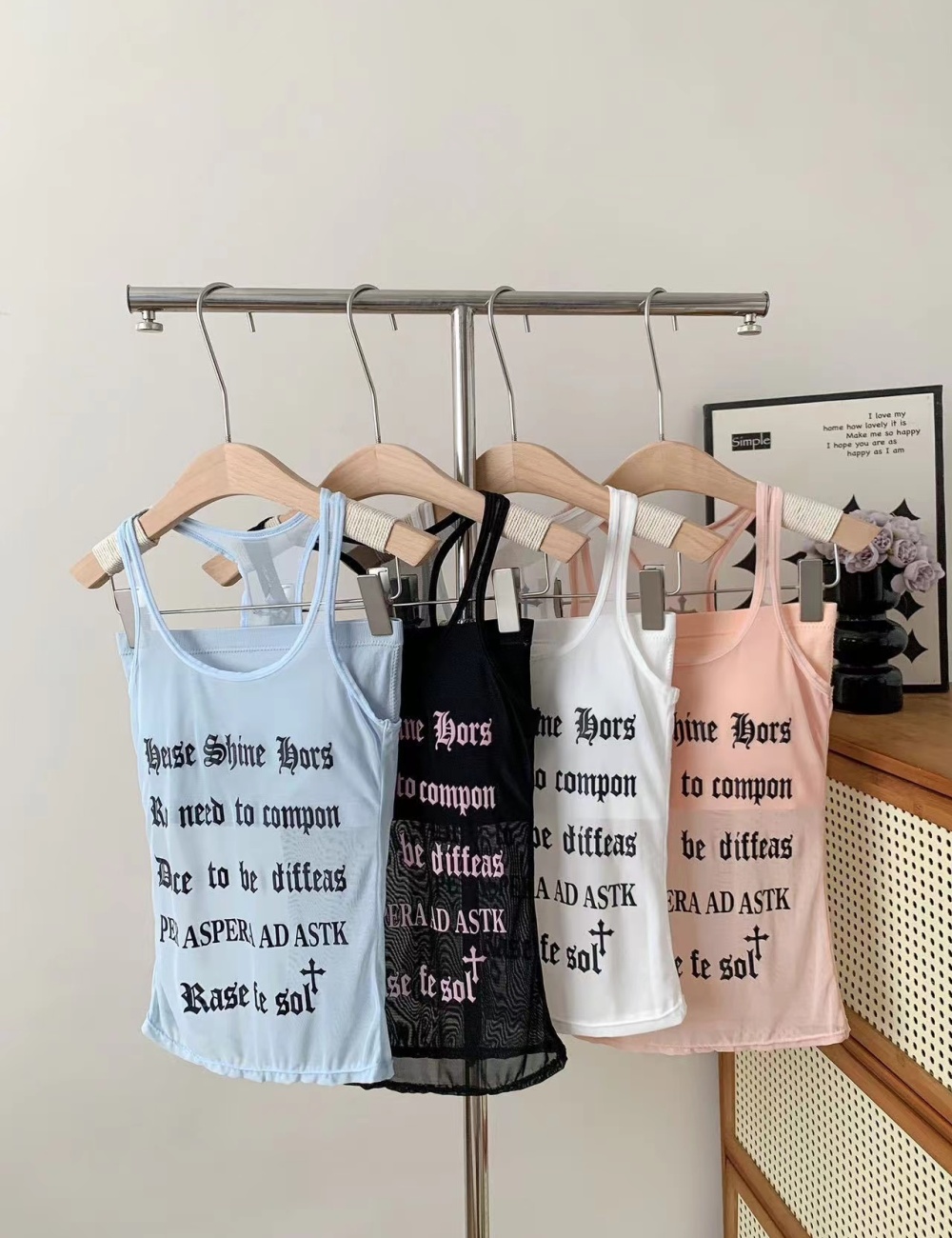 Enticement Pseudo-two slim halter tops for women