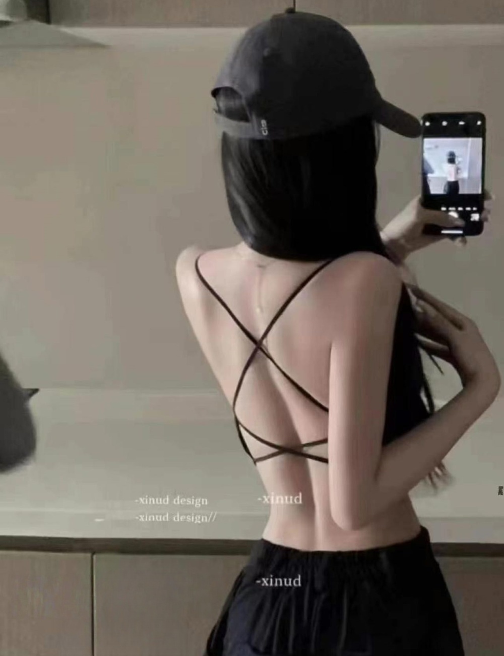 Removable beauty back screw thread halter tops