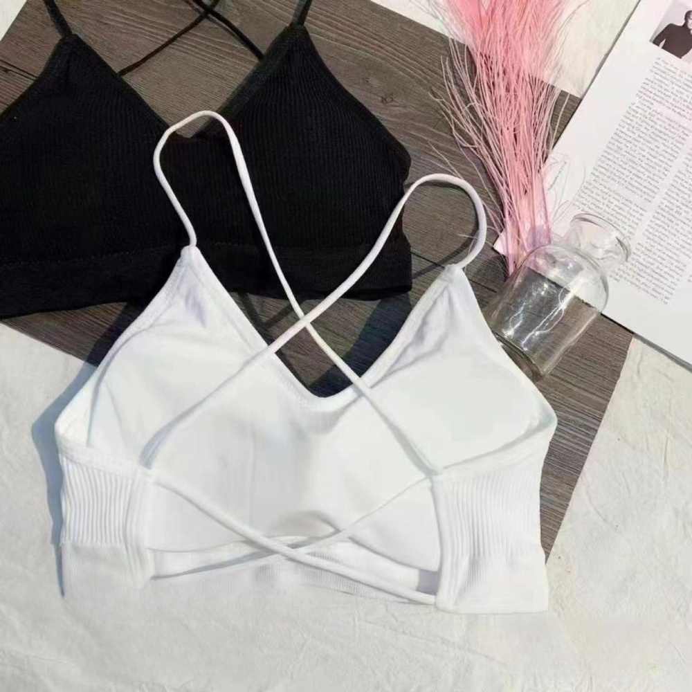 Removable beauty back screw thread halter tops