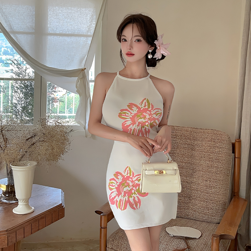 Package hip slim white dress stunning chanelstyle T-back