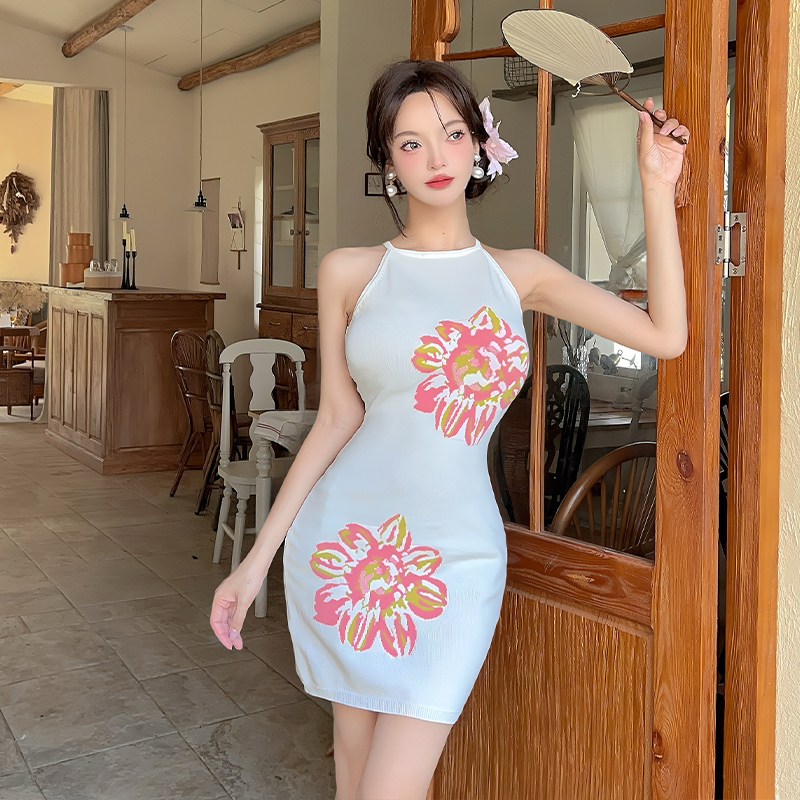 Package hip slim white dress stunning chanelstyle T-back