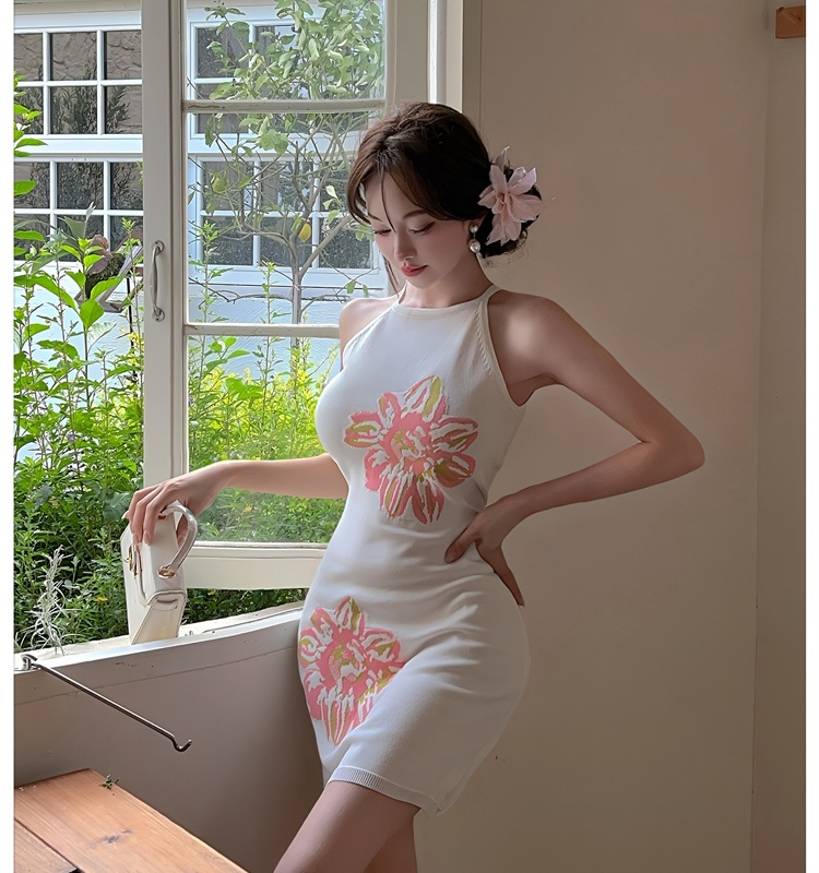 Package hip slim white dress stunning chanelstyle T-back