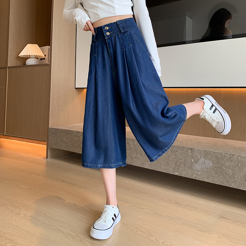 Wide leg spring pants nine tenths culottes