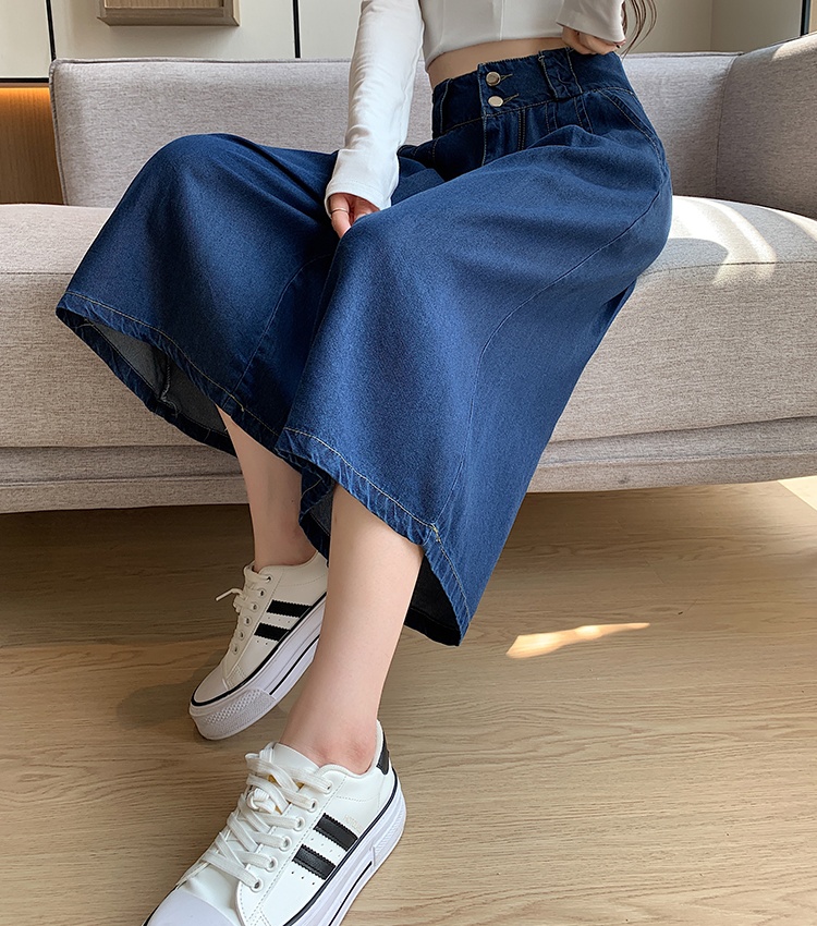 Wide leg spring pants nine tenths culottes