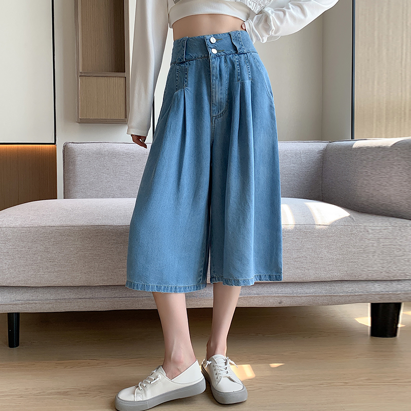Wide leg spring pants nine tenths culottes