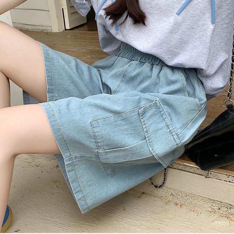 Japanese style short jeans straight shorts for women