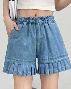 Wide leg all-match Casual denim summer shorts for women