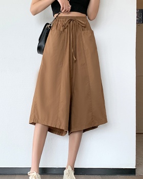 Loose wide leg pants thin cropped pants for women