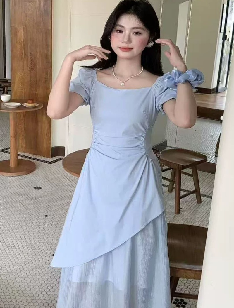Fold long dress temperament dress for women