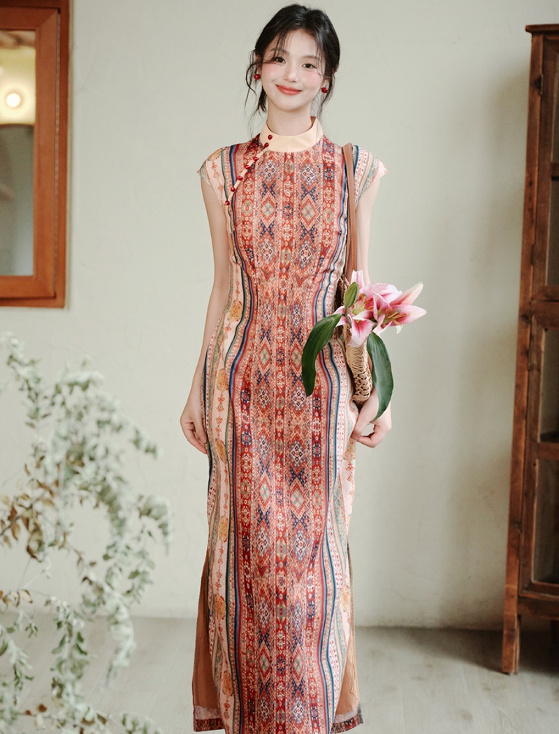 Chinese style dress maiden cheongsam