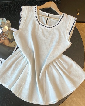 Splice lace shirt mixed colors summer tops for women