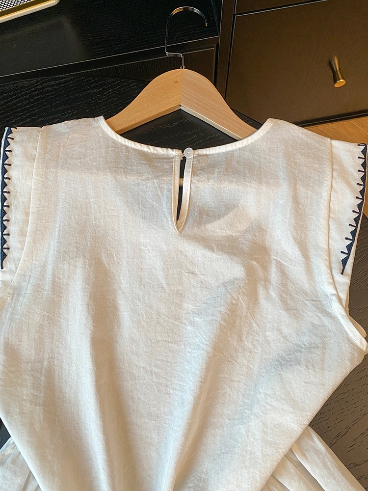 Splice lace shirt mixed colors summer tops for women