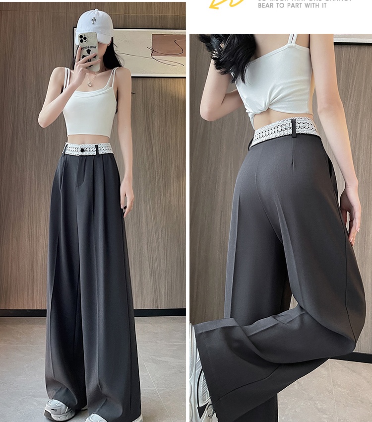 Slim lace pants splice sweet business suit for women