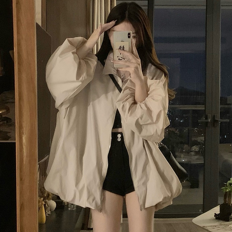 Autumn A-line work clothing loose student coat for women