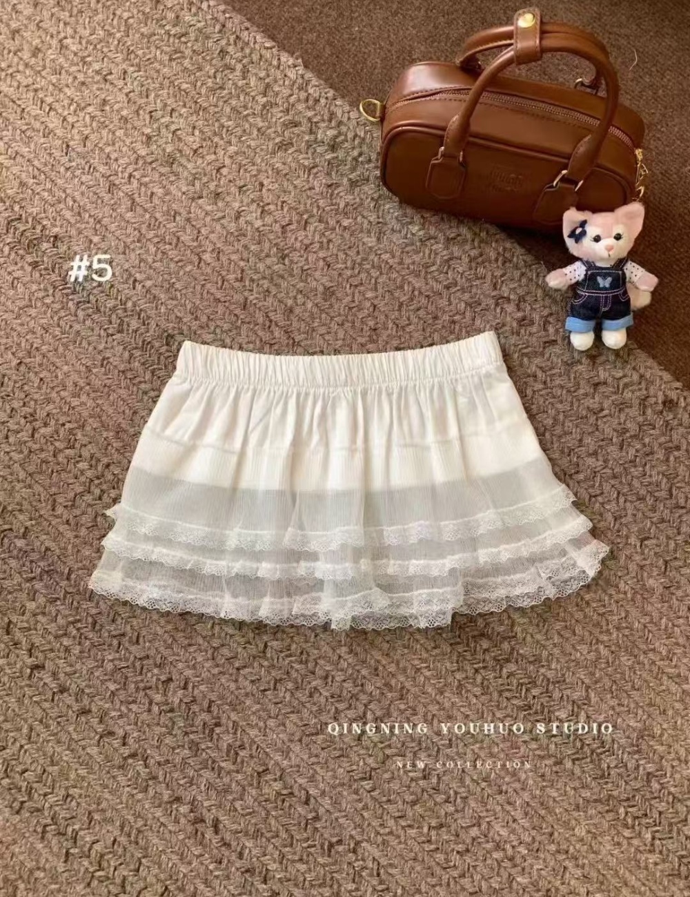 Embroidered flowers lace short skirt fashion summer skirt