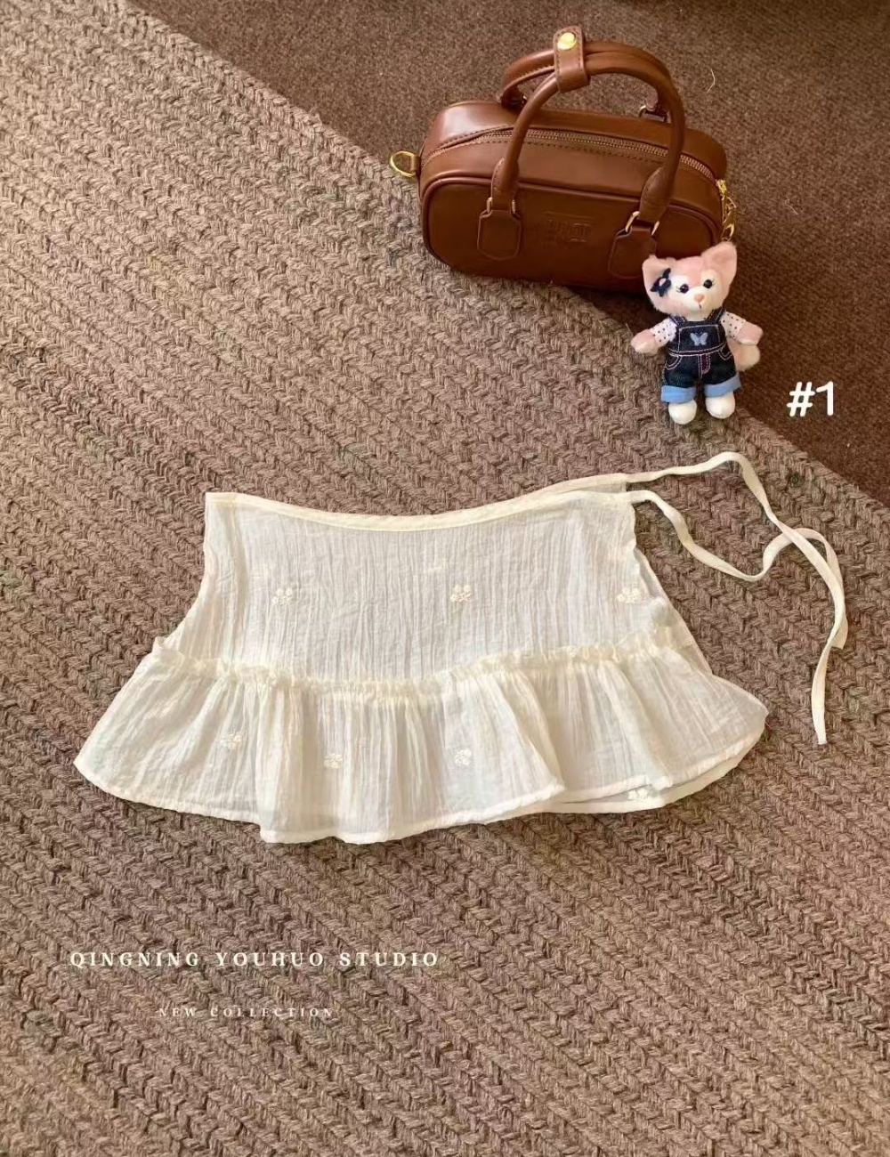 Embroidered flowers lace short skirt fashion summer skirt
