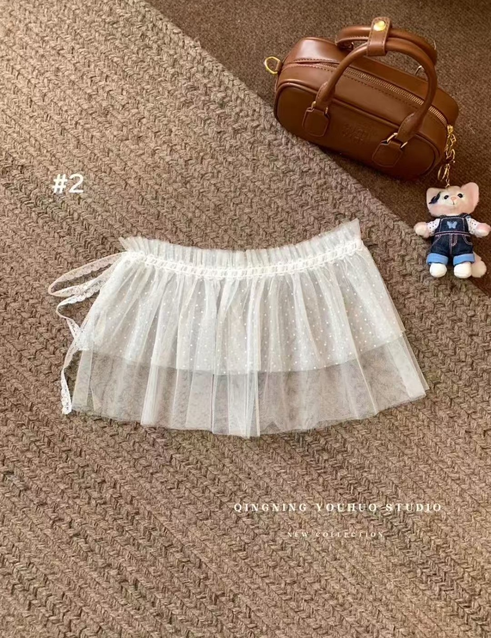 Embroidered flowers lace short skirt fashion summer skirt