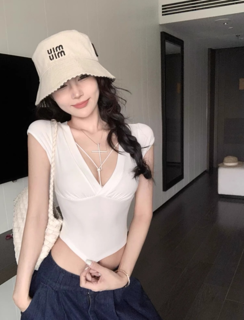 Slim spicegirl T-shirt enticement short sleeve tops